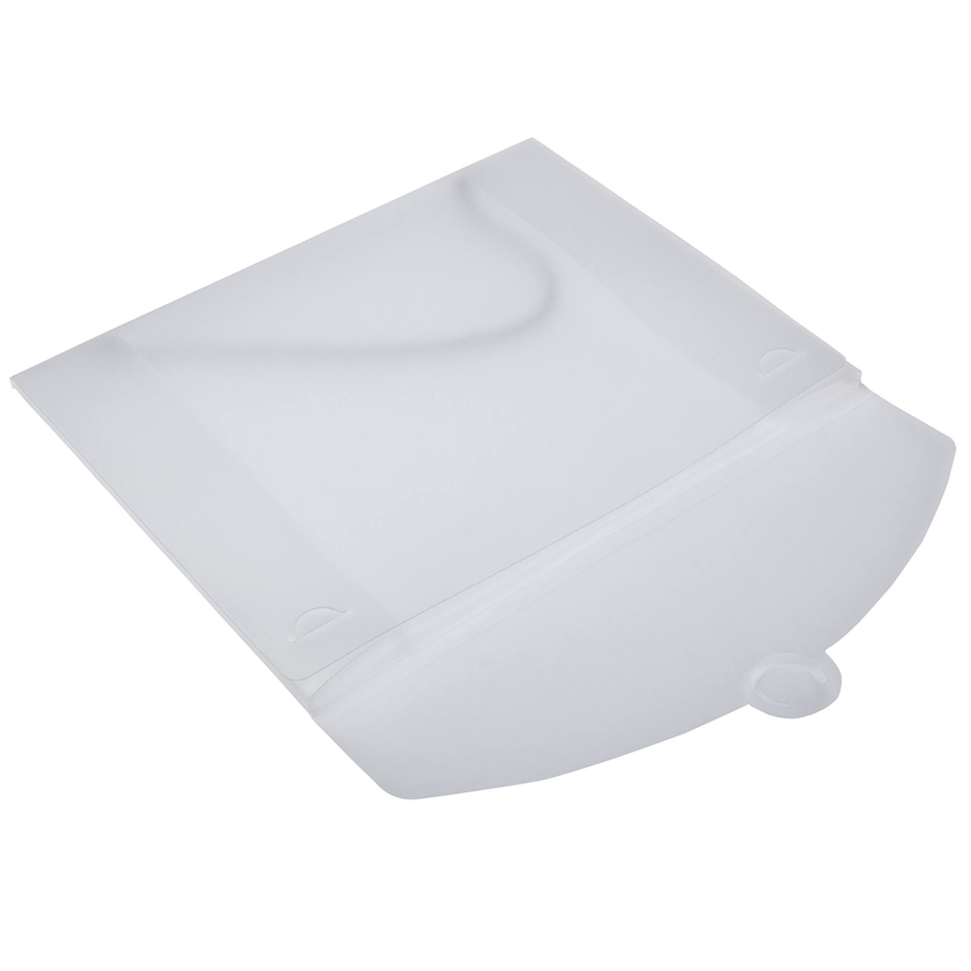 JAM Paper Clear Frosted 9.5" x 12" Plastic Portfolio